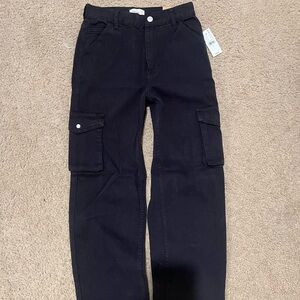 PacSun black dad cargo jeans